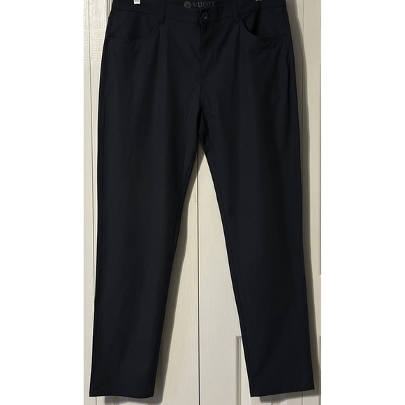 Vuori Men's Meta Pants Athletic Slim Fit Mid Rise Charcoal Gray (36x33) - Picture 11 of 12